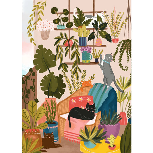 VILLAGER Balcony Cats | 1000-Piece Puzzle for Adults | Designed in Canada by Laura Konyndyk