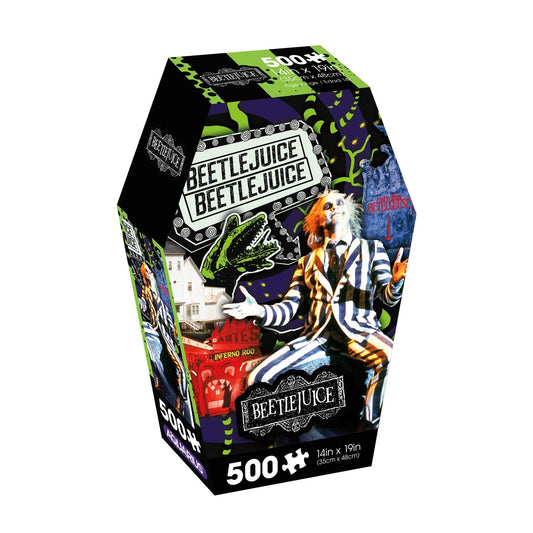 AQUARIUS Beetlejuice Coffin Box 500 Piece Jigsaw Puzzle