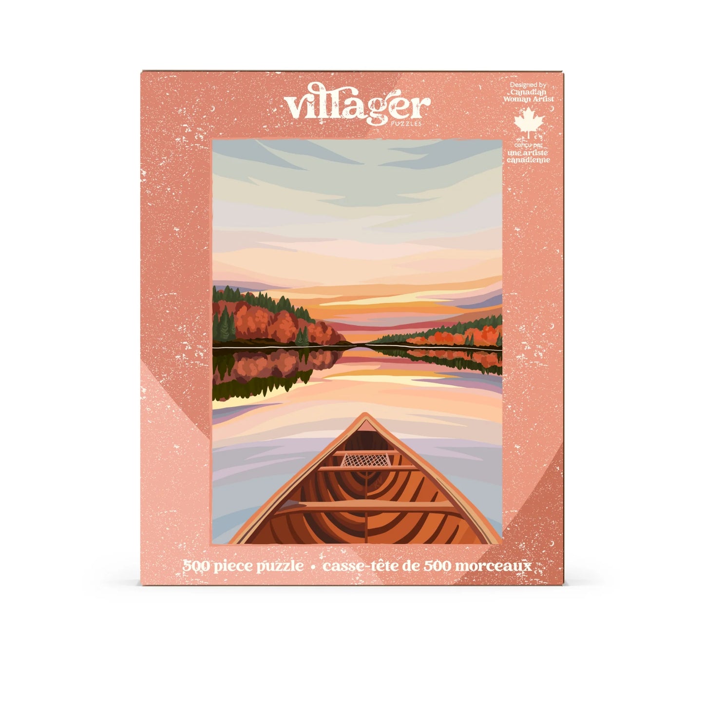 VILLAGER Canoeing at Dawn | 500-Piece Puzzle for Adults | Designed in Canada by Kelsey Voss