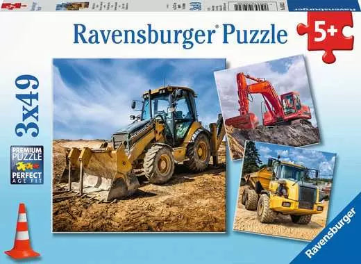 RAVENSBURGER Diggers at Work 3 x 49 pc Puzzle