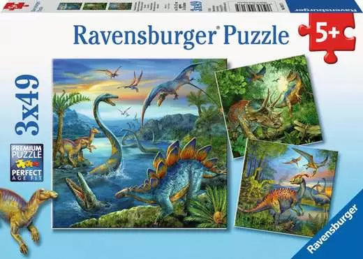 RAVENSBURGER Dinosaur Fascination 3x49 pc Puzzle