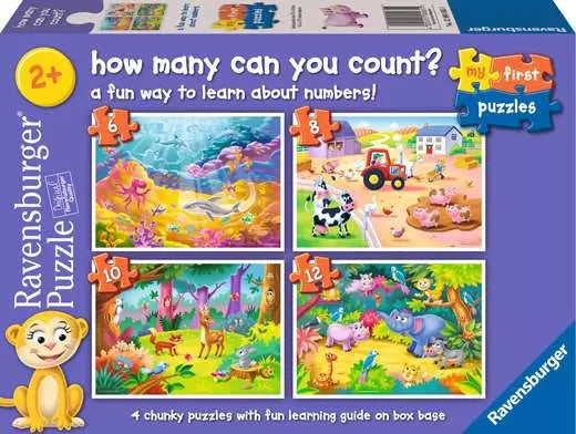 RAVENSBURGER MFP How Many Can You Count 6, 8, 10, 12 pc Puzzles