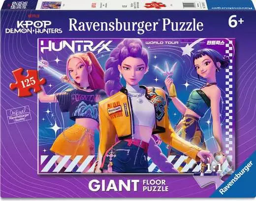 RAVENSBURGER, KPop Demon Hunters - KPop-Style, Children's puzzle 125 pieces floor puzzle