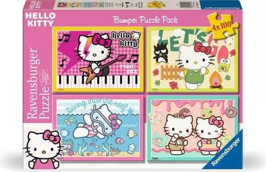 RAVENSBURGER Hello Kitty Bumper Pack 4x100 pc Puzzles