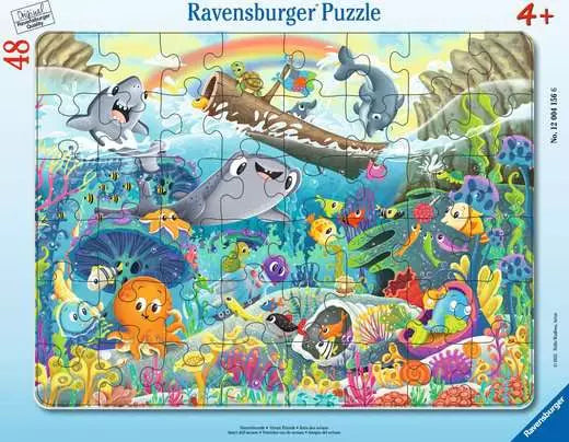 RAVENSBURGER, Ocean Friends, 48pc Frame Puzzle