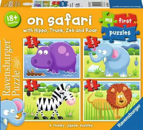 RAVENSBURGER MFP On Safari 2, 3, 4, 5 pc Puzzles