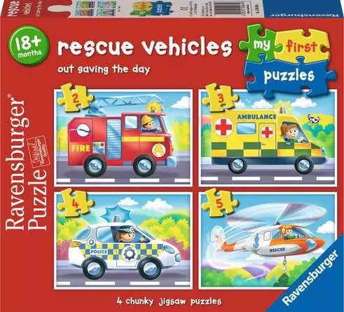 RAVENSBURGER MFP Rescue Vehicles 2, 3, 4, 5 pc Puzzles