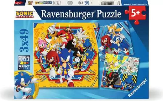 RAVENSBURGER Sonic the Hedgehog 3x49 pc Puzzles