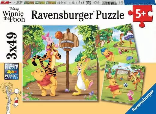 RAVENSBURGER Pooh Sports Day 3 x 49 pc Puzzle