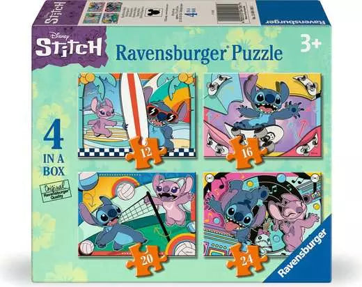 RAVENSBURGER Disney Stitch 4 in a box 12/16/20/24p