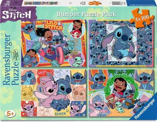 RAVENSBURGER Disney Stitch, Children's puzzle 4x100 pieces