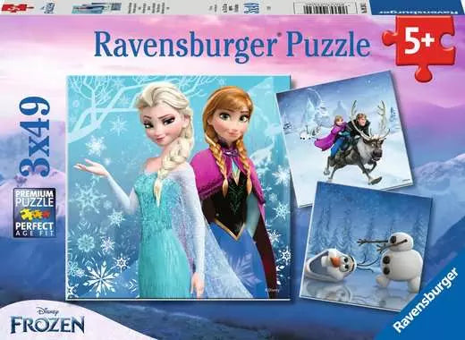 RAVENSBURGER Disney Frozen - Winter Adventures, Children's puzzle 3x49 pieces