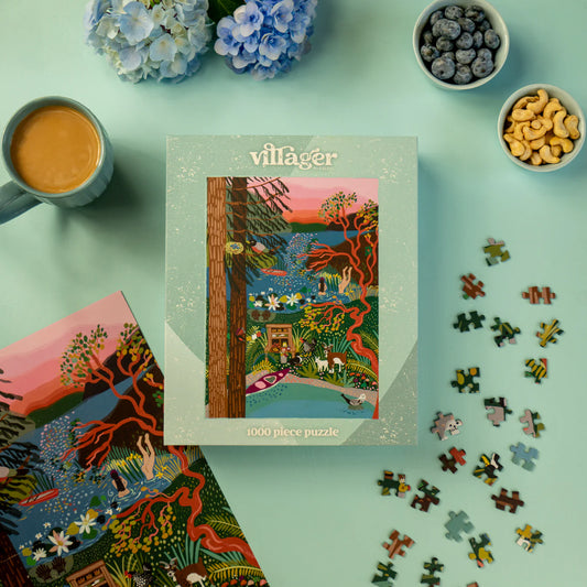 VILLAGER Salt Spring Island Swim | 1000-Piece Puzzle for Adults | Designed in Canada by Anja JaneC