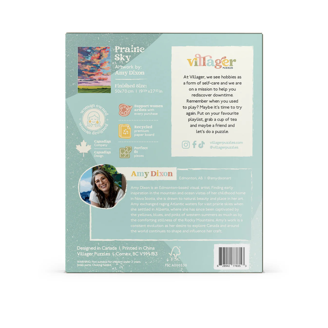 VILLAGER Prairie Sky | 1000-Piece Puzzle for Adults | Designed in Canada by Amy Dixon