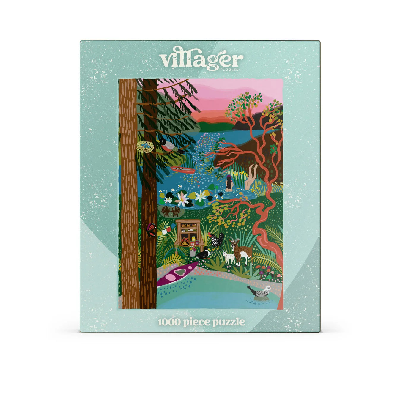 VILLAGER Salt Spring Island Swim | 1000-Piece Puzzle for Adults | Designed in Canada by Anja JaneC