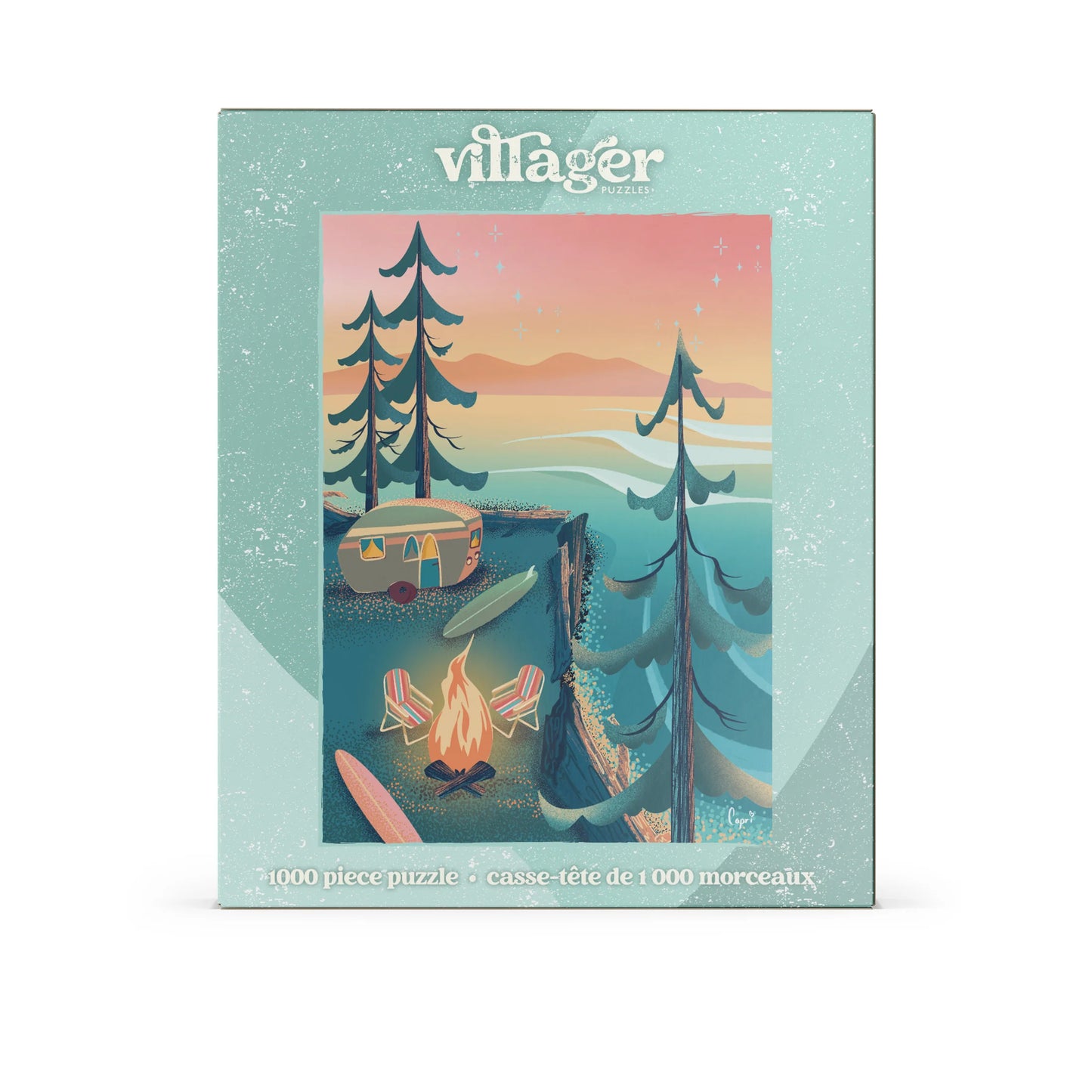VILLAGER Coastal Camping | 1000-Piece Puzzle for Adults | Designed in Canada by Capri Sadler