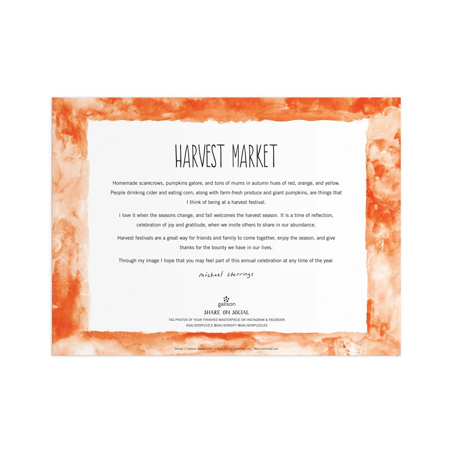 GALISON Michael Storrings Harvest Market 1000 Piece Puzzle