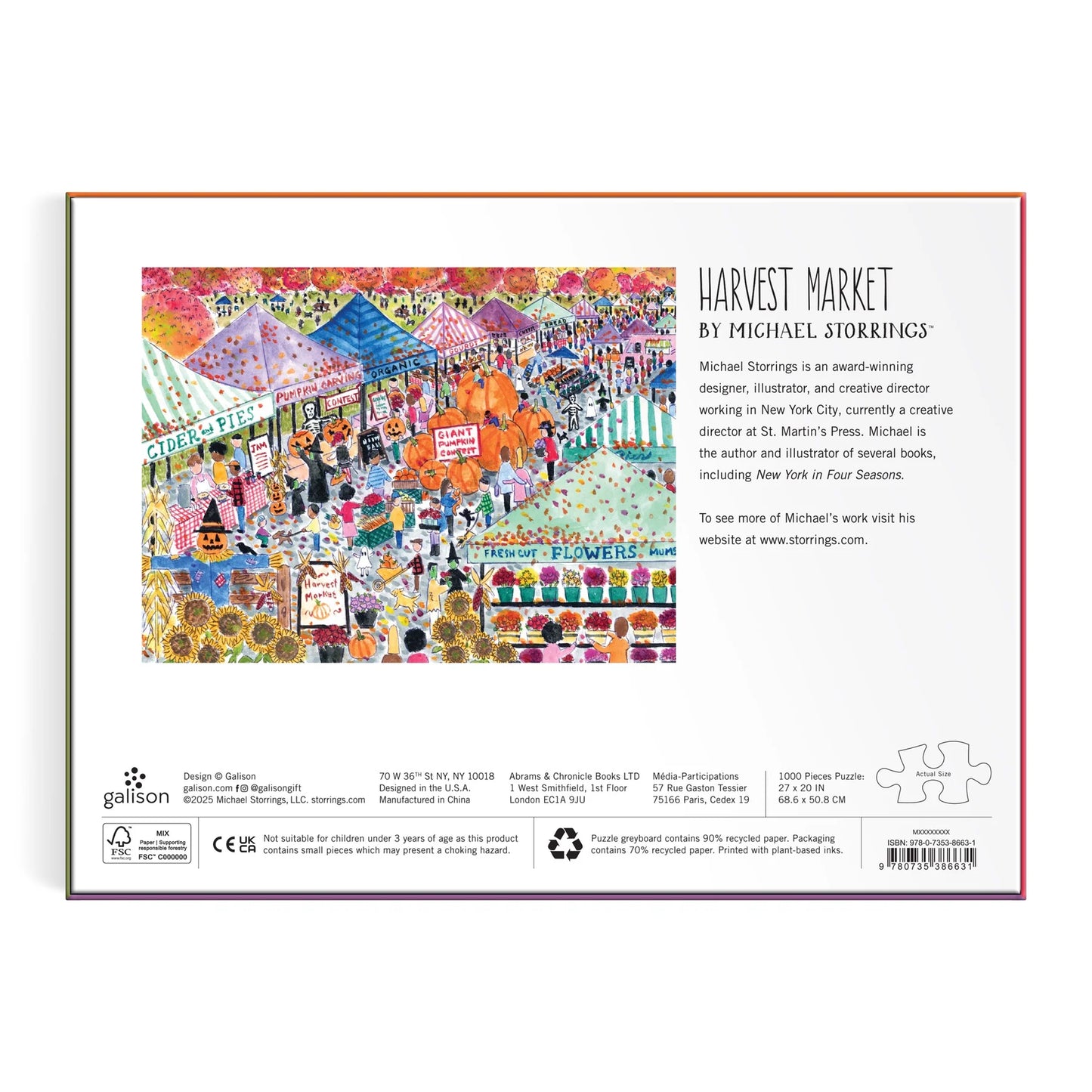 GALISON Michael Storrings Harvest Market 1000 Piece Puzzle