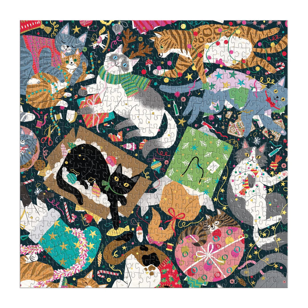 GALISON Catmas Chaos 500 Piece Foil Puzzle