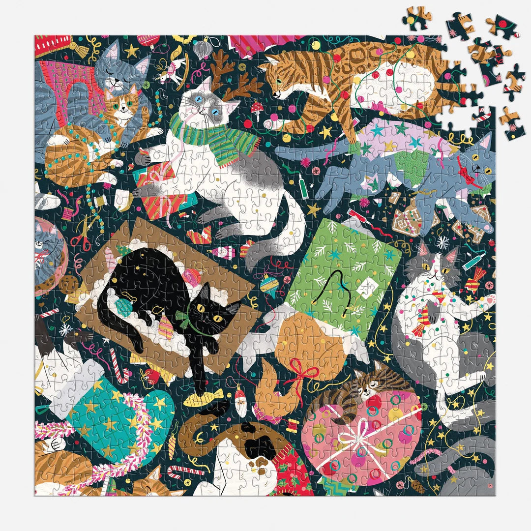 GALISON Catmas Chaos 500 Piece Foil Puzzle