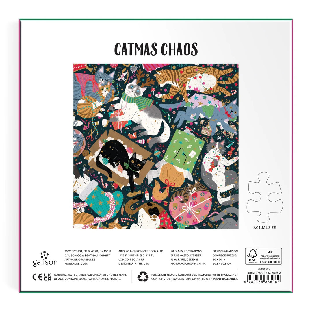 GALISON Catmas Chaos 500 Piece Foil Puzzle