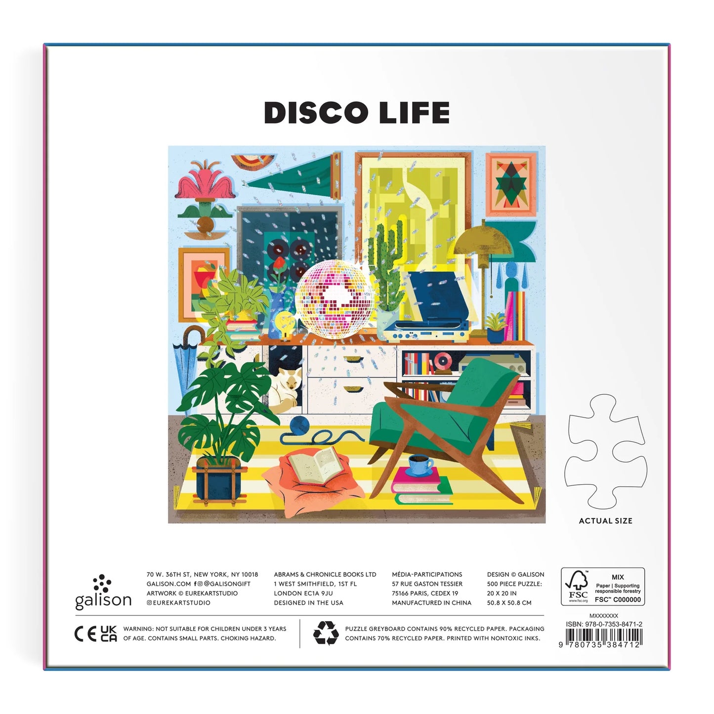 GALISON Disco Life 500 Piece Foil Puzzle