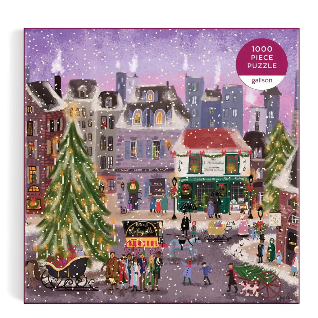 GALISON Christmas Square 1000 Piece Puzzle in Square Box