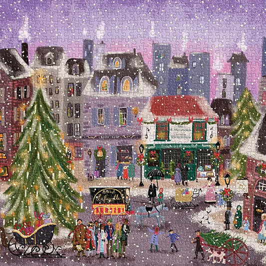 GALISON Christmas Square 1000 Piece Puzzle in Square Box