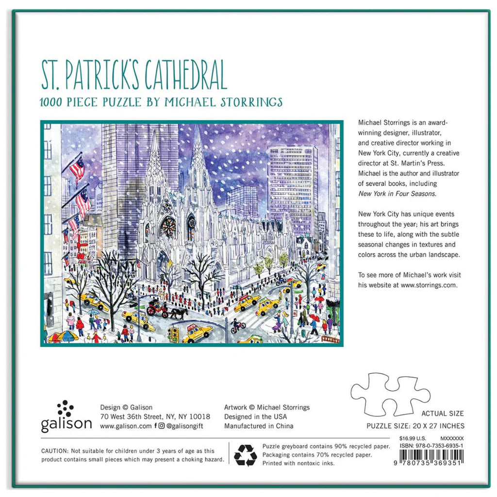 GALISON Michael Storrings St. Patricks Cathedral 1000 Piece Puzzle