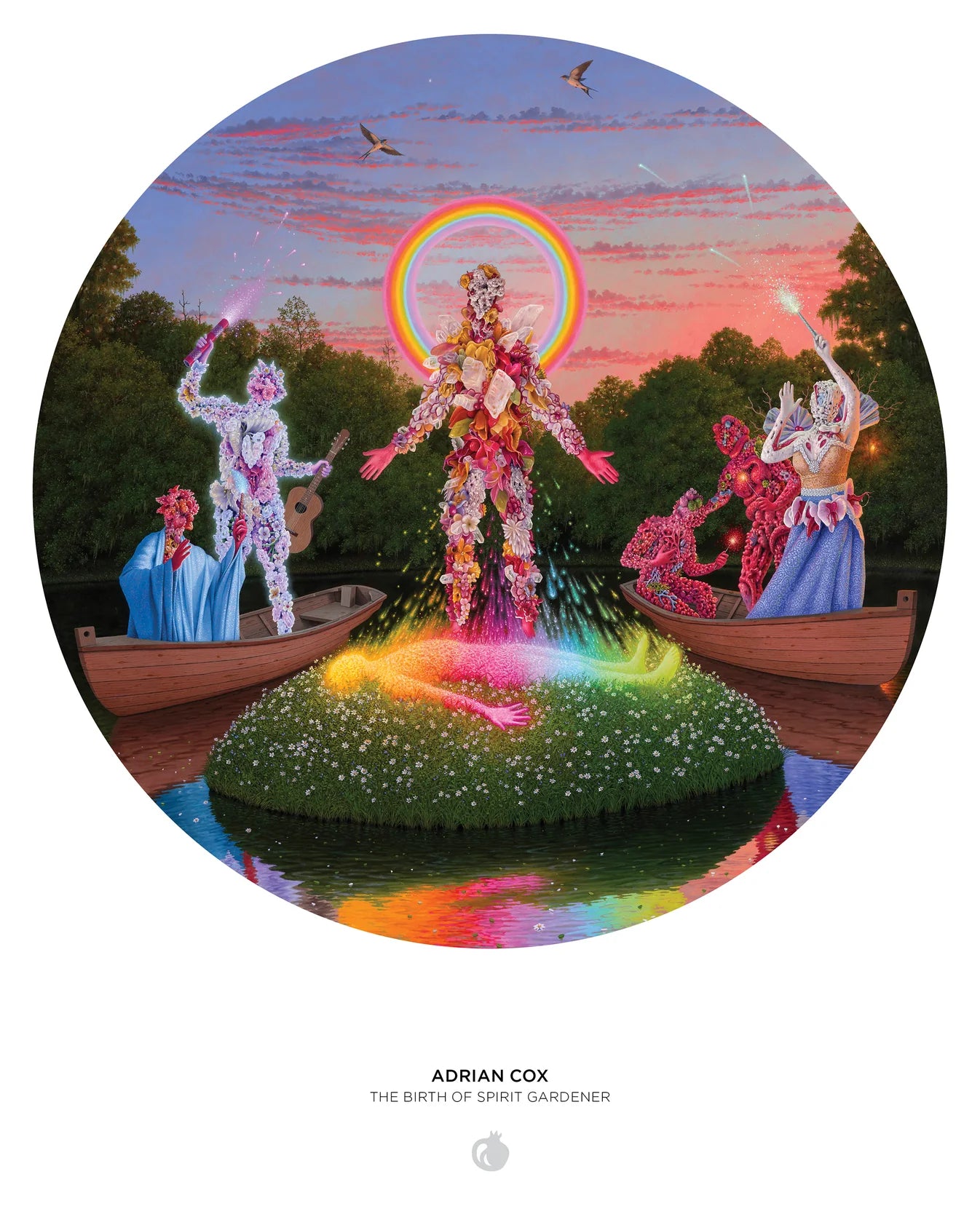 Pomegranate, Adrian Cox: The Birth of Spirit Gardener 500-Piece Circular Jigsaw Puzzle