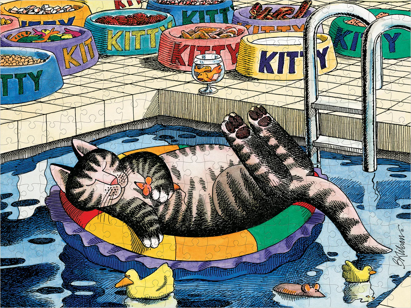 Pomegranate, B. Kliban: PoolCat 300-piece Jigsaw Puzzle