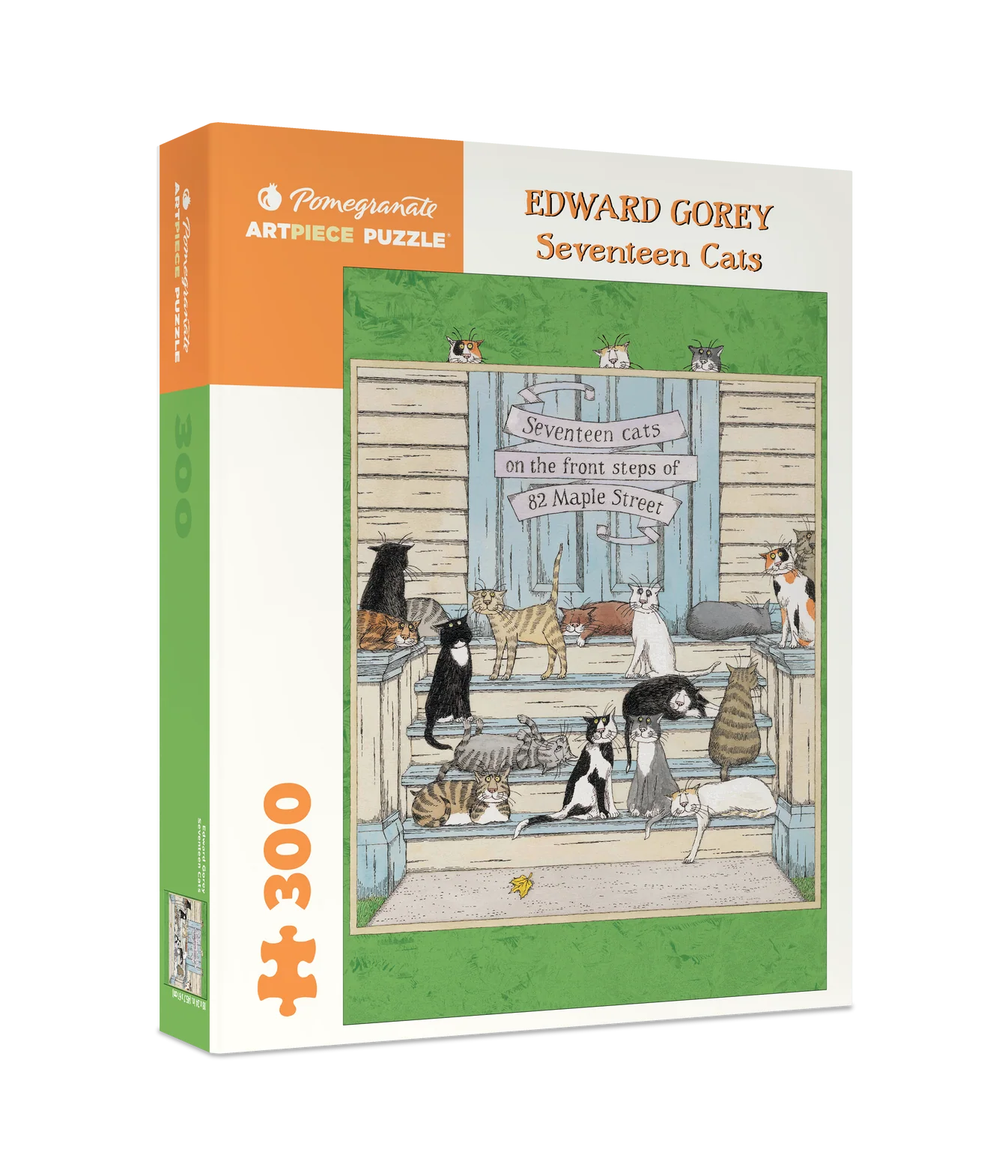 Pomegranate, Edward Gorey: Seventeen Cats 300-Piece Jigsaw Puzzle