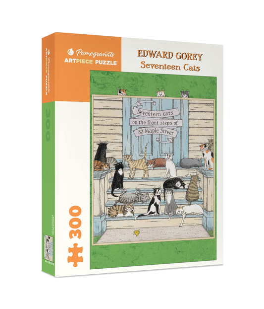 Pomegranate, Edward Gorey: Seventeen Cats 300-Piece Jigsaw Puzzle