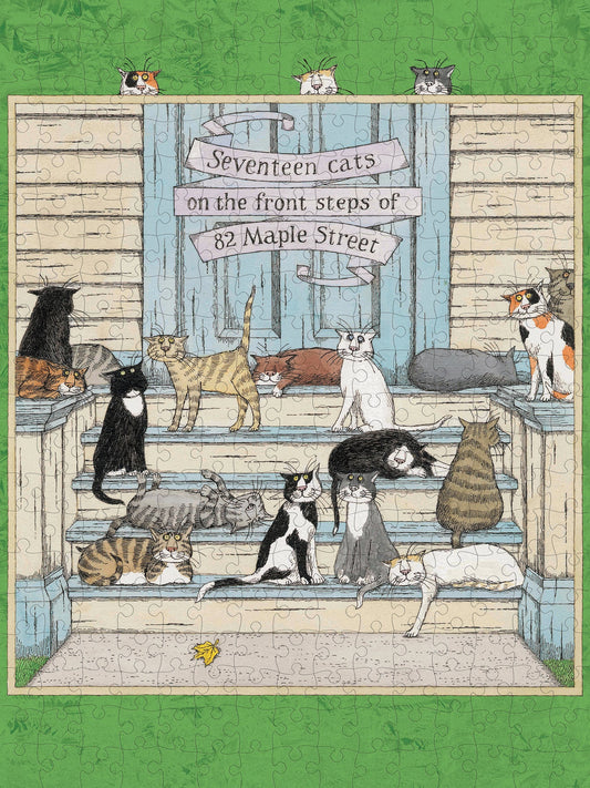 Pomegranate, Edward Gorey: Seventeen Cats 300-Piece Jigsaw Puzzle