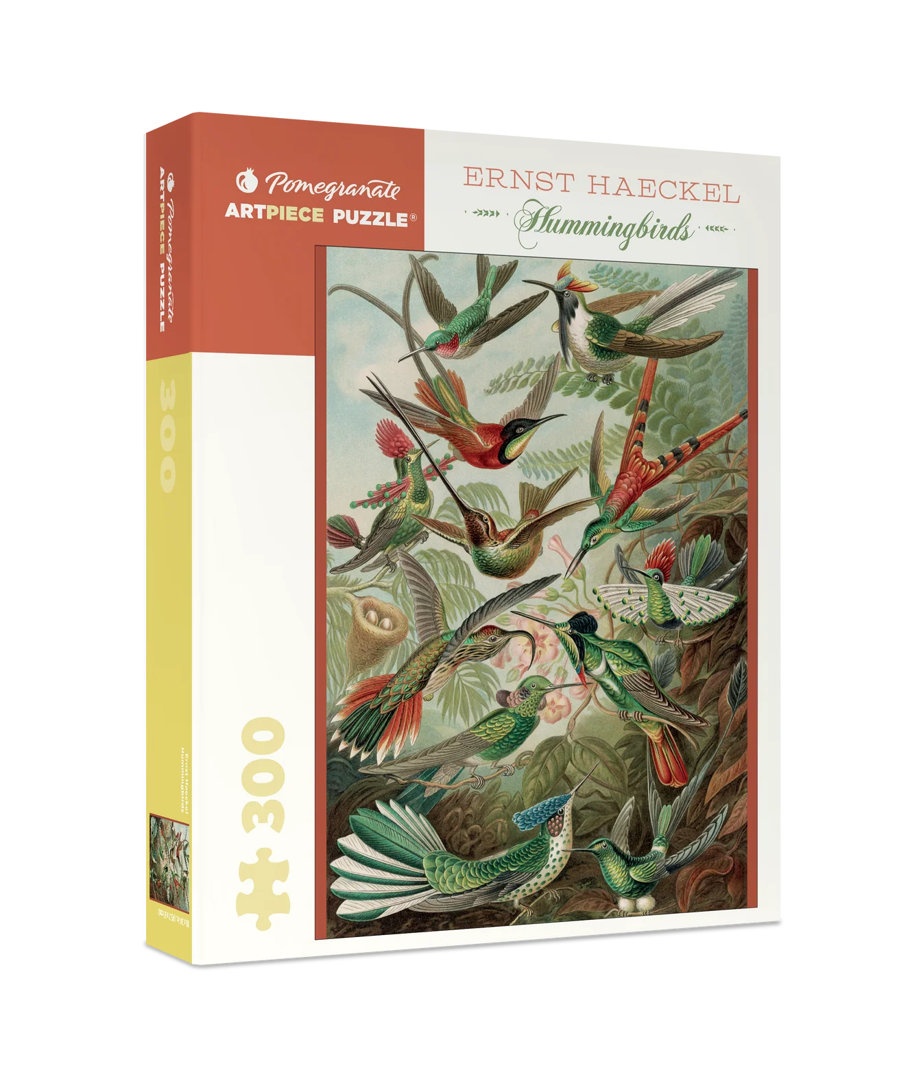 Pomegranate, Ernst Haeckel: Hummingbirds 300-Piece Jigsaw Puzzle