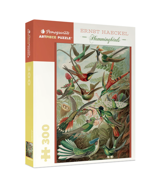Pomegranate, Ernst Haeckel: Hummingbirds 300-Piece Jigsaw Puzzle