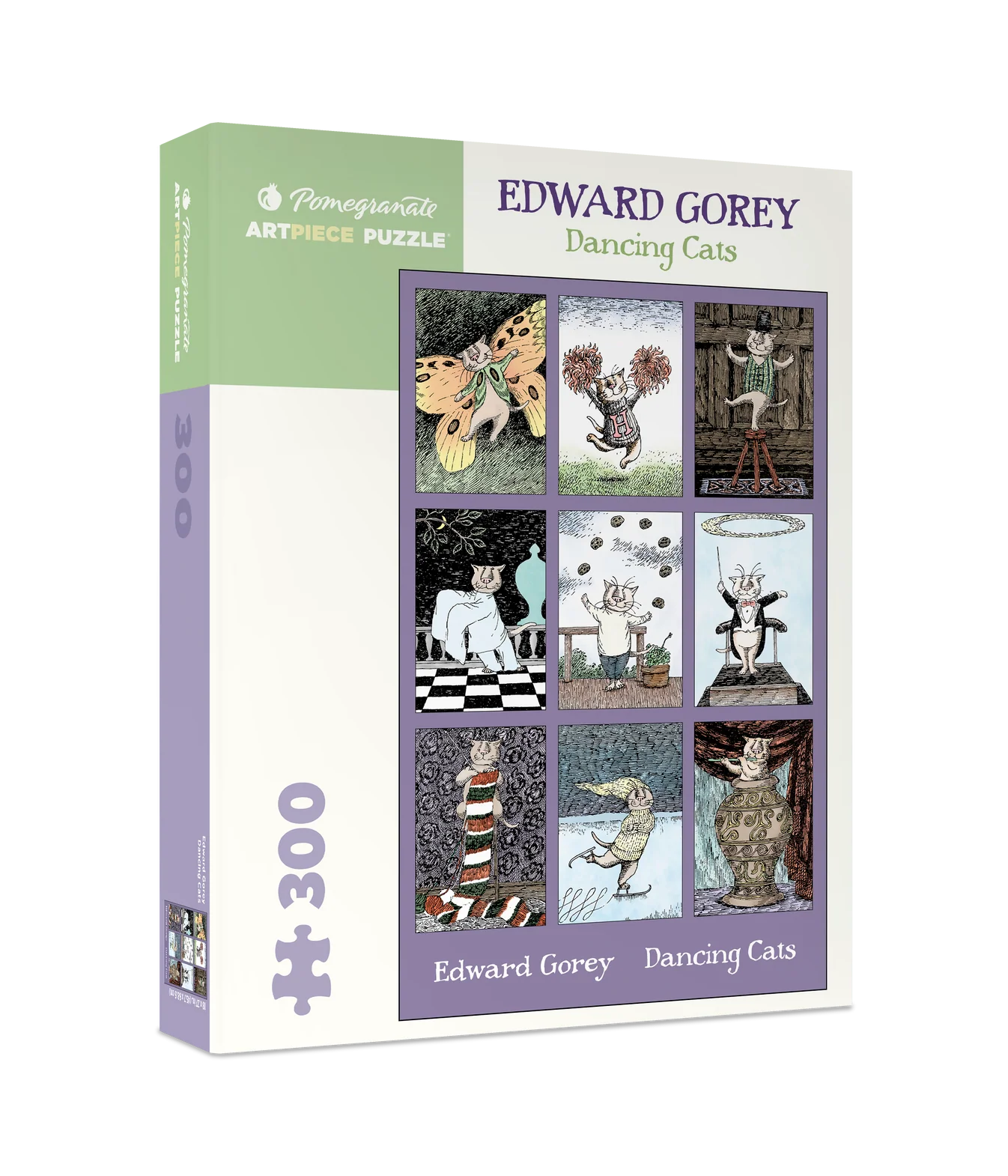 Pomegranate, Edward Gorey: Dancing Cats 300-Piece Jigsaw Puzzle