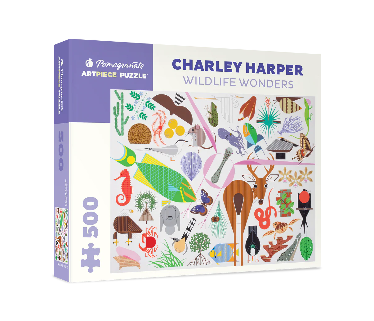 Pomegranate, Charley Harper: Wildlife Wonders 500-Piece Jigsaw Puzzle