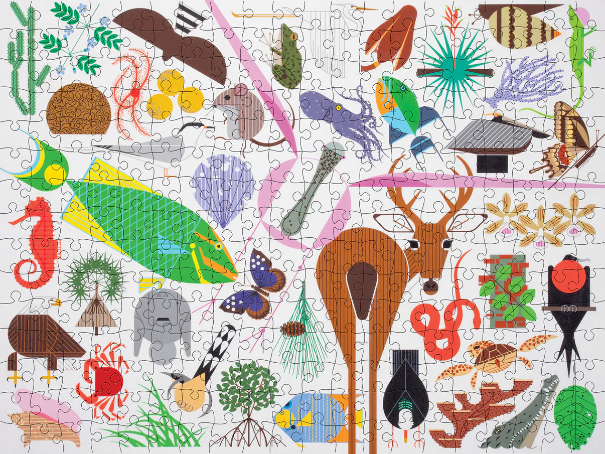 Pomegranate, Charley Harper: Wildlife Wonders 500-Piece Jigsaw Puzzle
