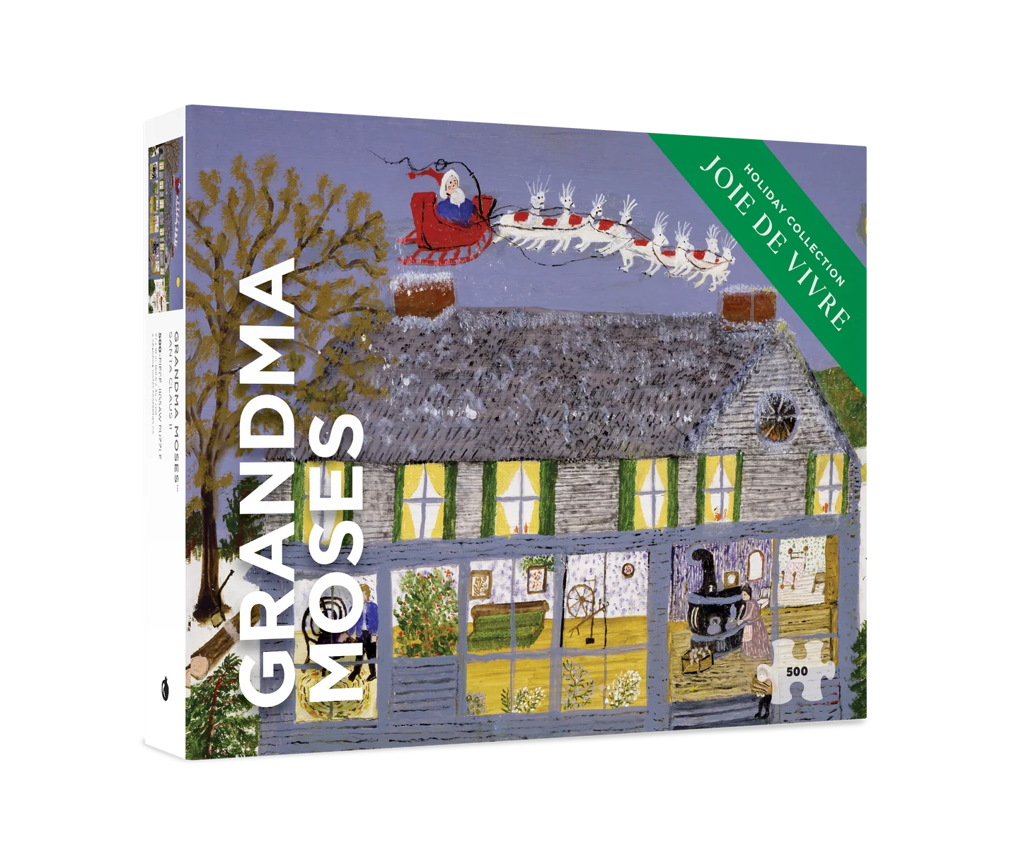Pomegranate, Grandma Moses: Santa Claus II 500-Piece Puzzle