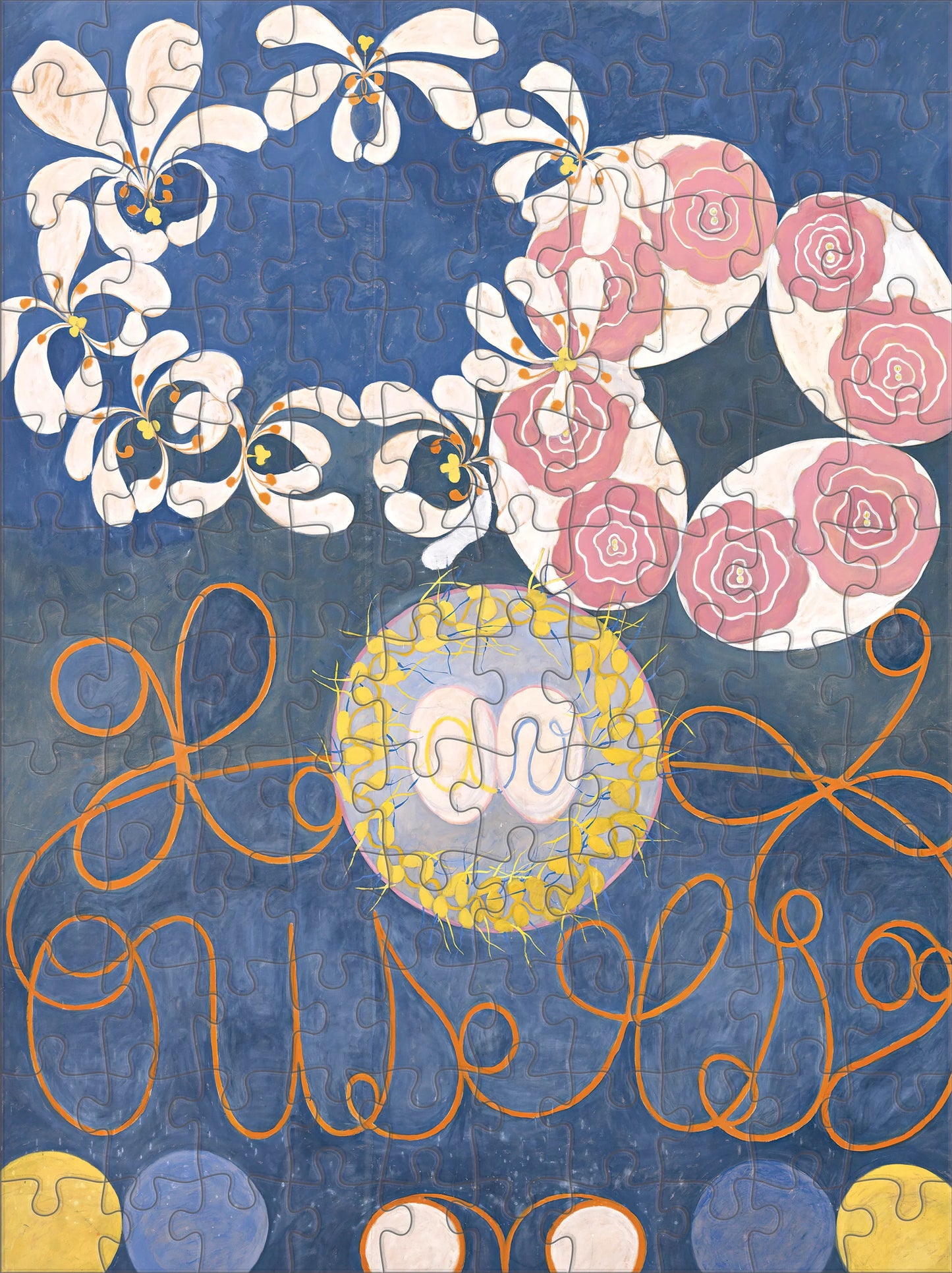 Pomegranate, Hilma af Klint 120-Piece Double-Sided Jigsaw Puzzle Set