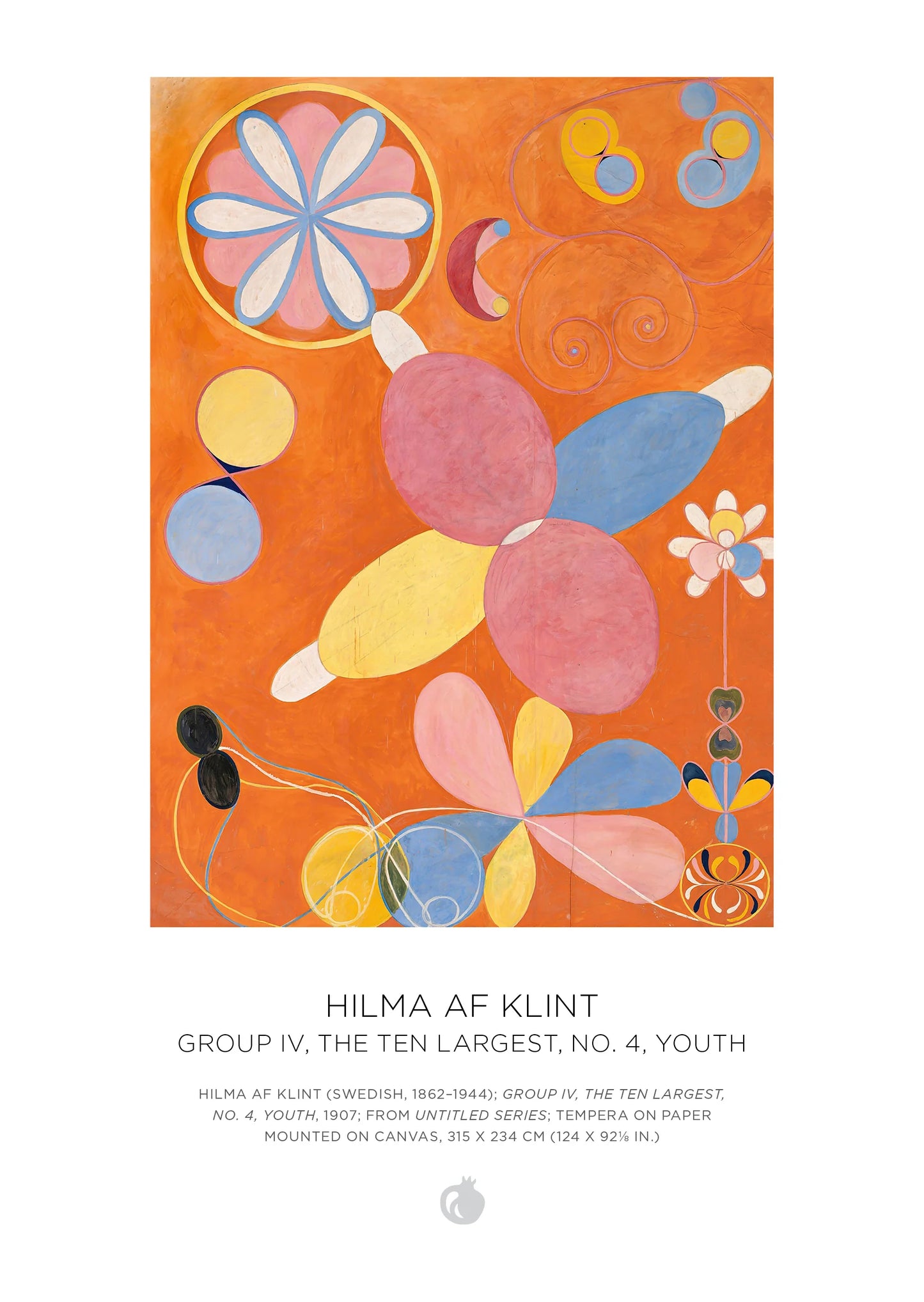 Pomegranate, Hilma af Klint 120-Piece Double-Sided Jigsaw Puzzle Set