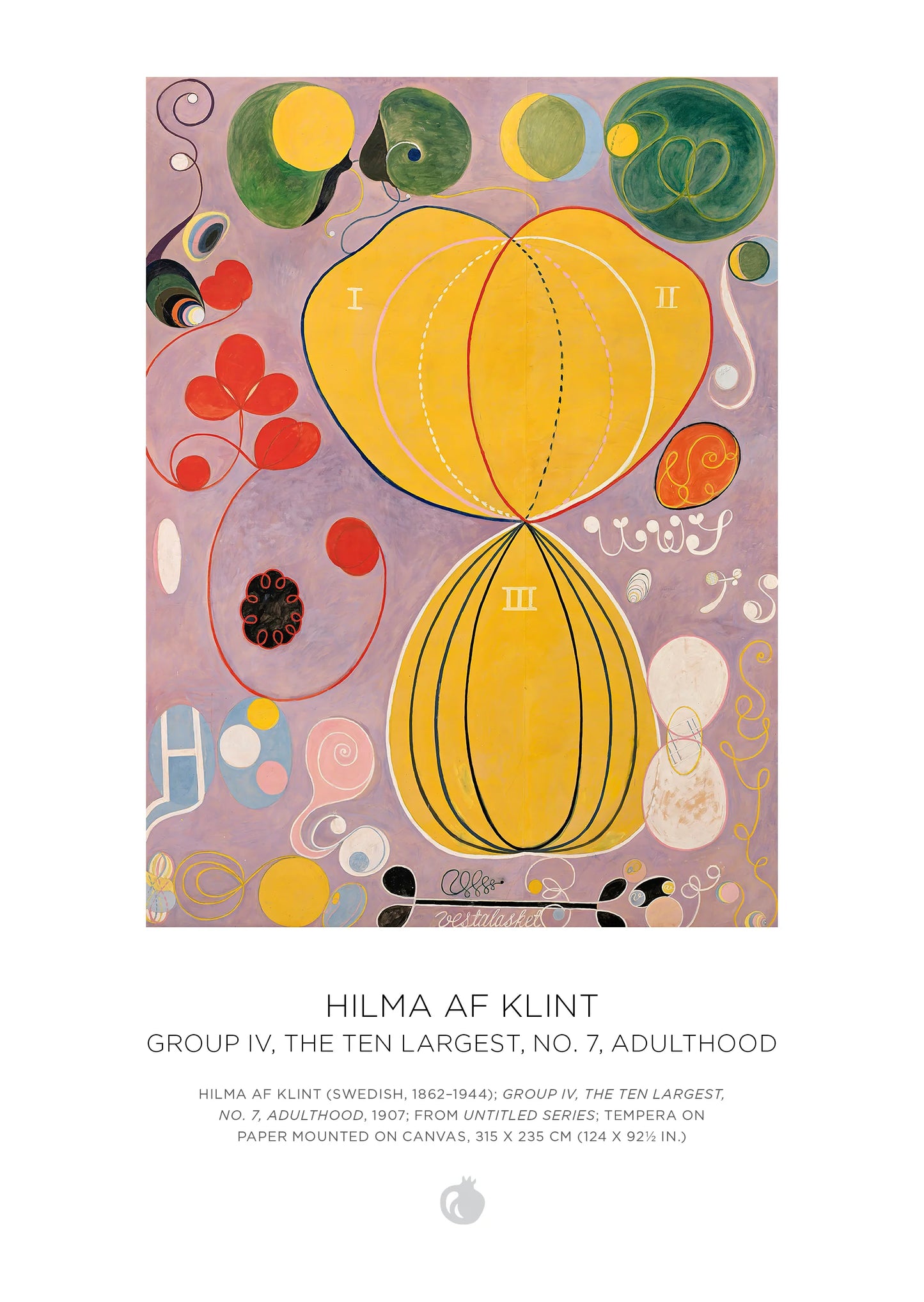 Pomegranate, Hilma af Klint 120-Piece Double-Sided Jigsaw Puzzle Set