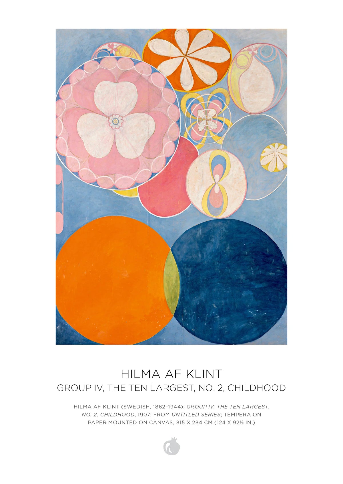 Pomegranate, Hilma af Klint 120-Piece Double-Sided Jigsaw Puzzle Set