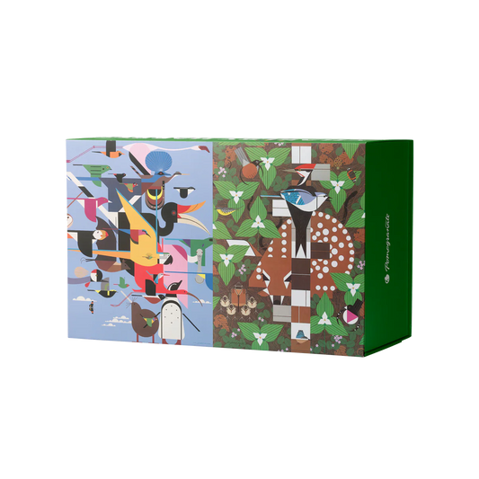 Pomegranate, Charley Harper 120-Piece Double-Sided Jigsaw Puzzle Set
