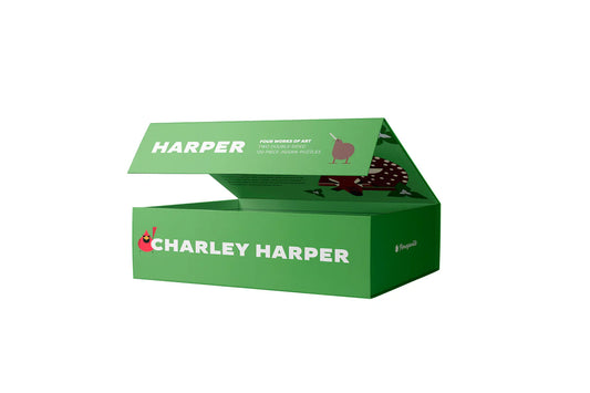 Pomegranate, Charley Harper 120-Piece Double-Sided Jigsaw Puzzle Set