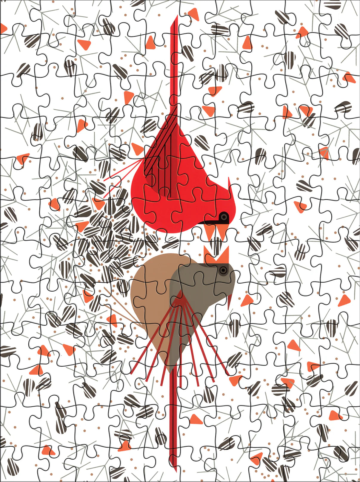 Pomegranate, Charley Harper 120-Piece Double-Sided Jigsaw Puzzle Set