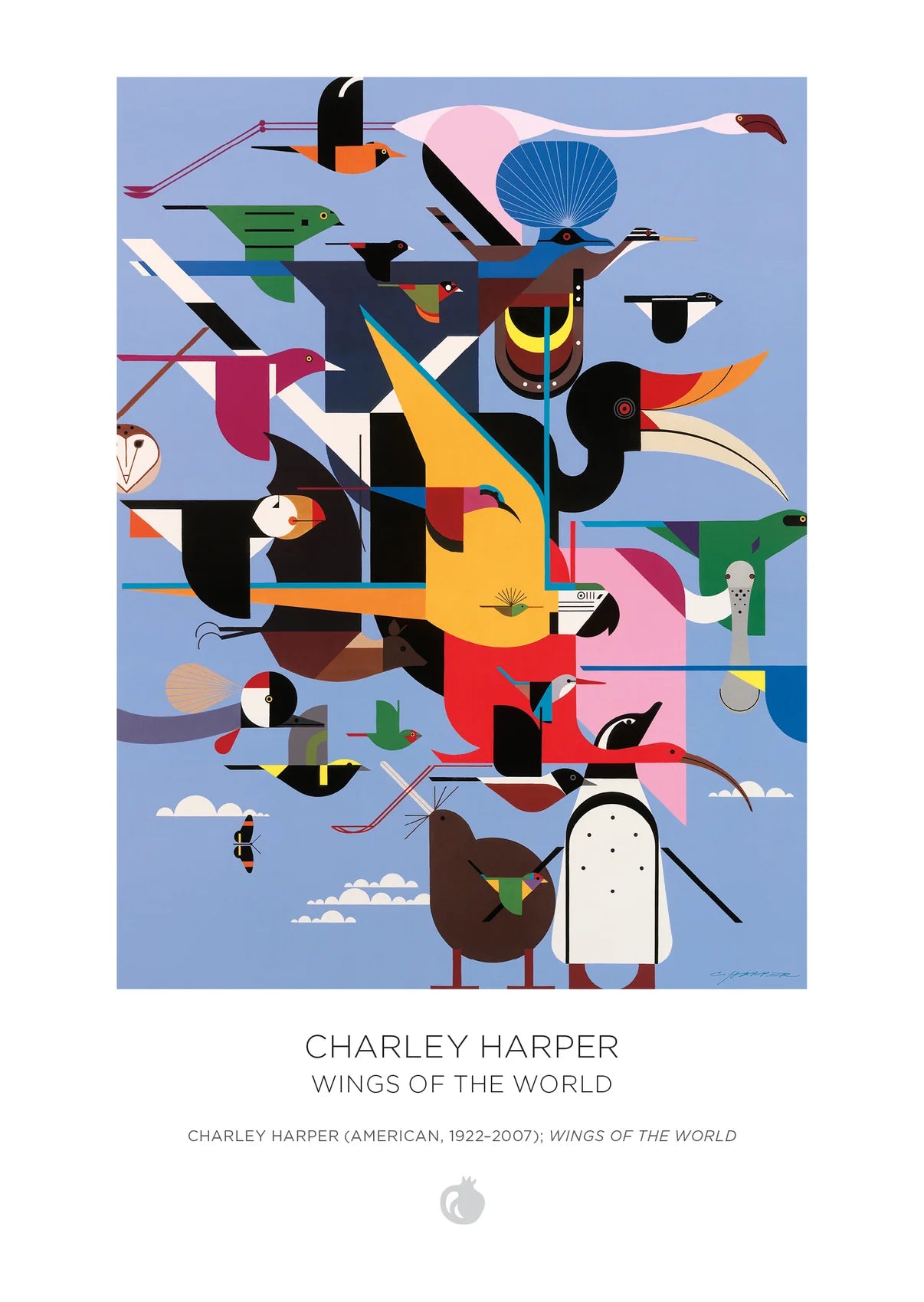 Pomegranate, Charley Harper 120-Piece Double-Sided Jigsaw Puzzle Set