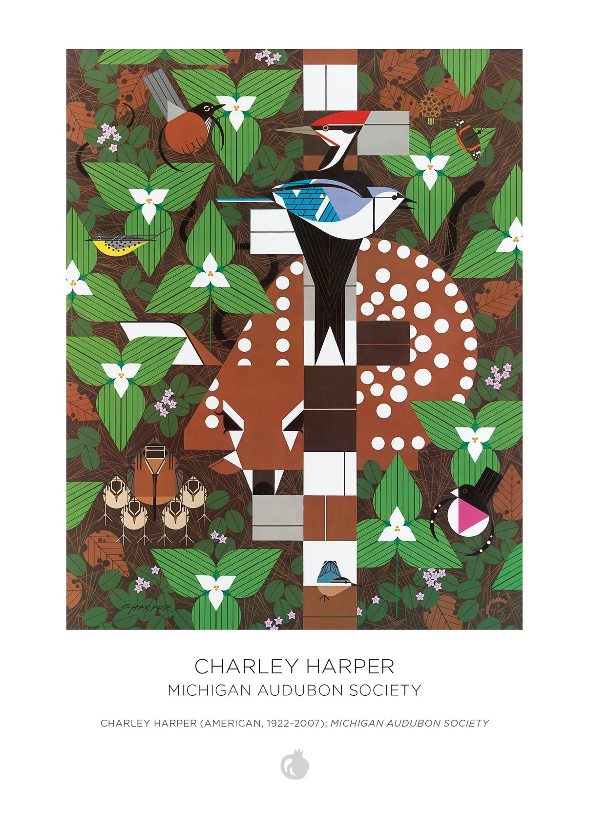 Pomegranate, Charley Harper 120-Piece Double-Sided Jigsaw Puzzle Set