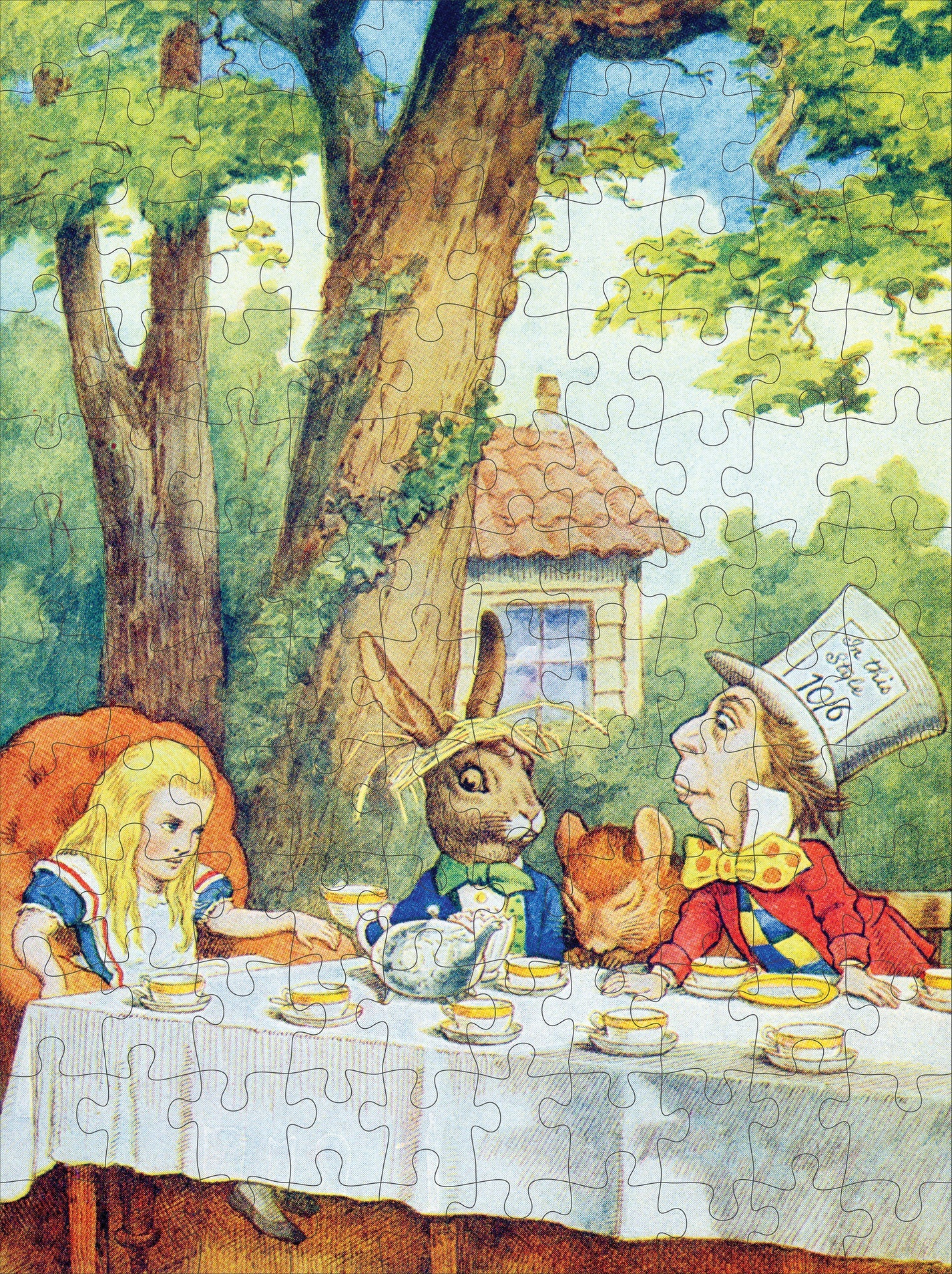 Pomegranate, Sir John Tenniel: Alice in Wonderland 120-Piece Double-Sided Jigsaw Puzzle Set